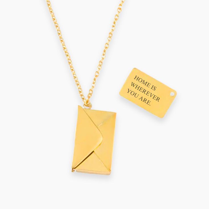 Envelope Necklace (customizable).